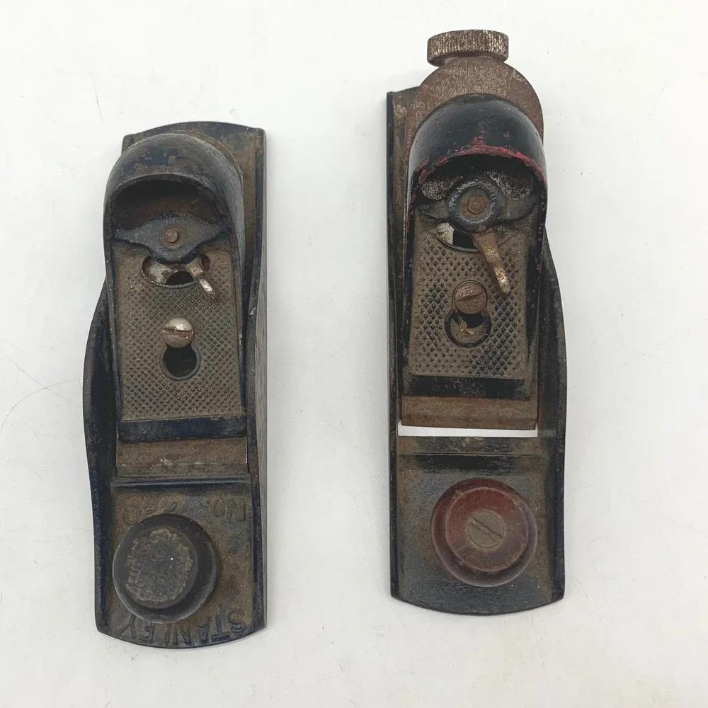 Vintage Block Plane Lot - Stanley No 220 & Complete Unmarked Hand Plane - Picture 2 of 8